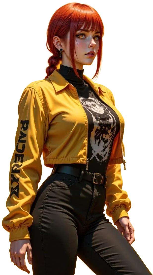 Woman with yellow headband, symbol of design